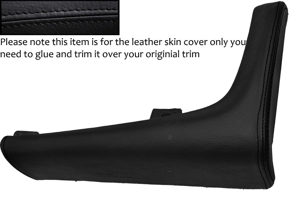BLACK STITCH CENTRE CONSOLE TRIM LEATHER SKIN COVER FITS TOYOTA SUPRA MK4 93-02