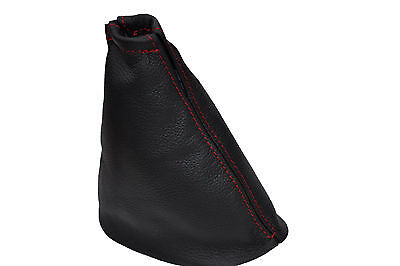 BRIGHT RED STITCH FITS FORD FOCUS MK2 2005-2008 REAL LEATHER GEAR GAITER