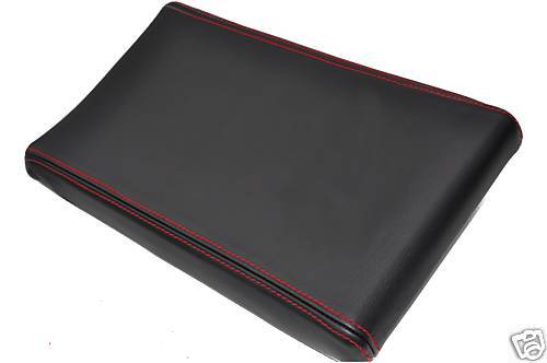 FITS NISSAN 300ZX Z32 LEATHER ARMREST COVER RED STITCH CUSTOM NEW MADE IN UK