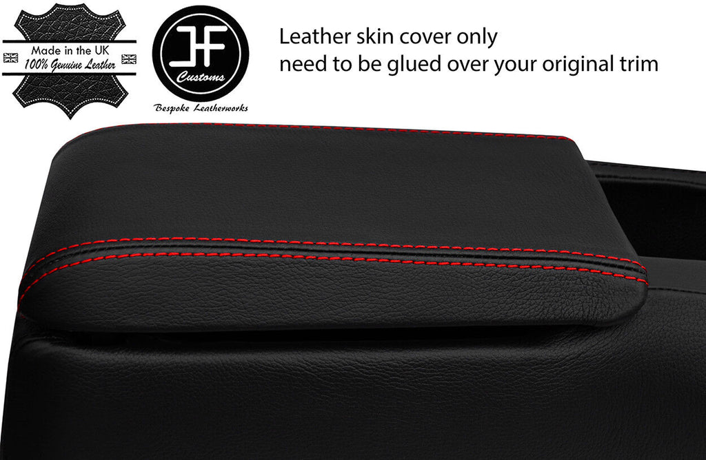 RED STITCH TOP GRAIN LEATHER ARMREST COVER FITS NISSAN S14 SILVA 200SX 94-98
