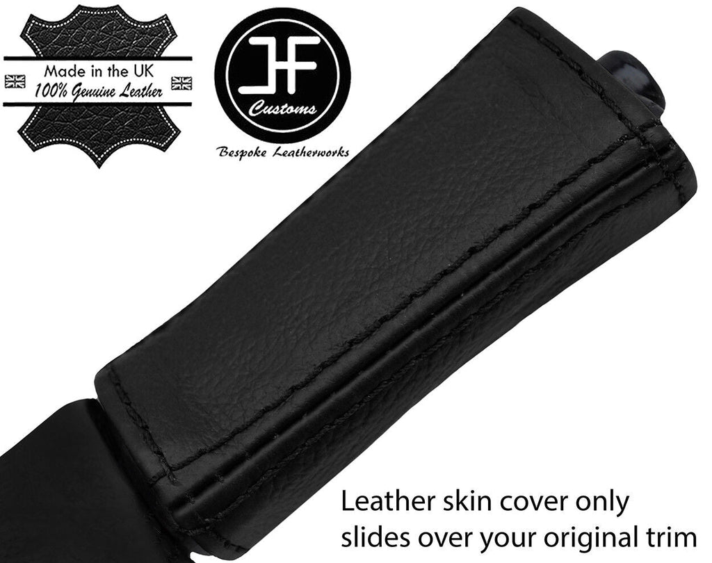 BLACK TOP GRAIN REAL LEATHER HANDBRAKE HANDLE COVER FITS FORD CAPRI MK3 78-87
