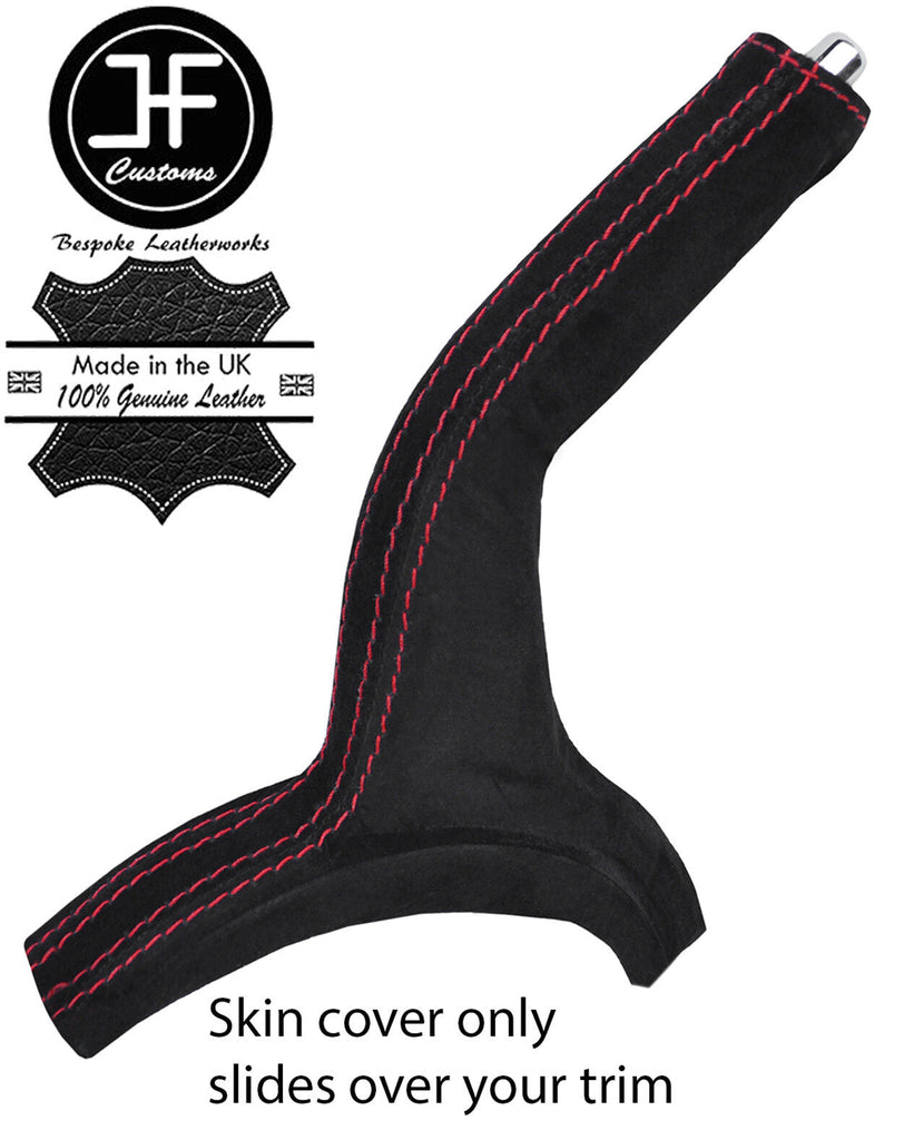 RED STITCHING REAL SUEDE HANDBRAKE GAITER FITS MITSUBISHI ASX 2010-2017