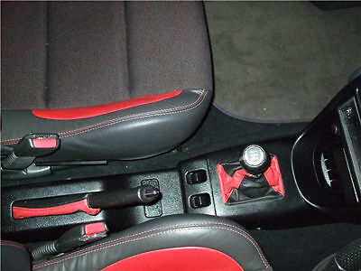 FITS ROVER 200/25/MG ZR ZT GAITERS SET 96-02 BLACK RED CUSTOM NEW MADE IN UK