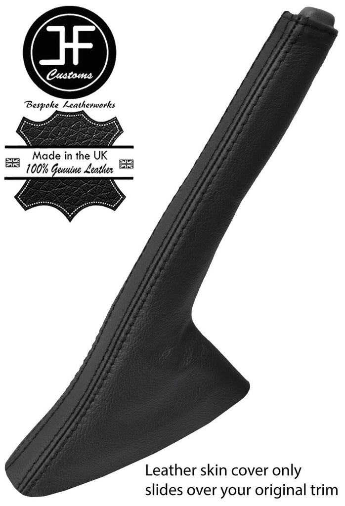 BLACK STITCHING TOP GRAIN LEATHER HANDBRAKE GAITER FITS RENAULT CLIO MK2 99-05