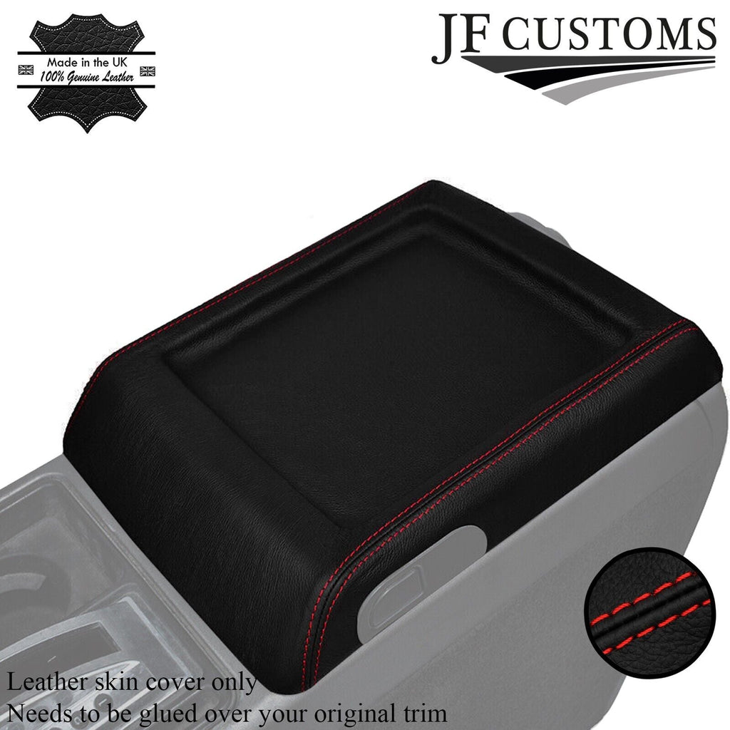 RED STITCH CENTER CONSOLE ARMREST LID LEATHER SKIN COVER FITS HUMMER H2 03-07