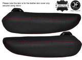 RED STITCH 2X SEAT ARMREST LEATHER COVERS FITS CITROEN C4 GRAND PICASSO 13-16