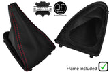 RED STITCH REAL LEATHER GEAR GAITER+PLASTIC FRAME FITS PEUGEOT 807 2002-2010