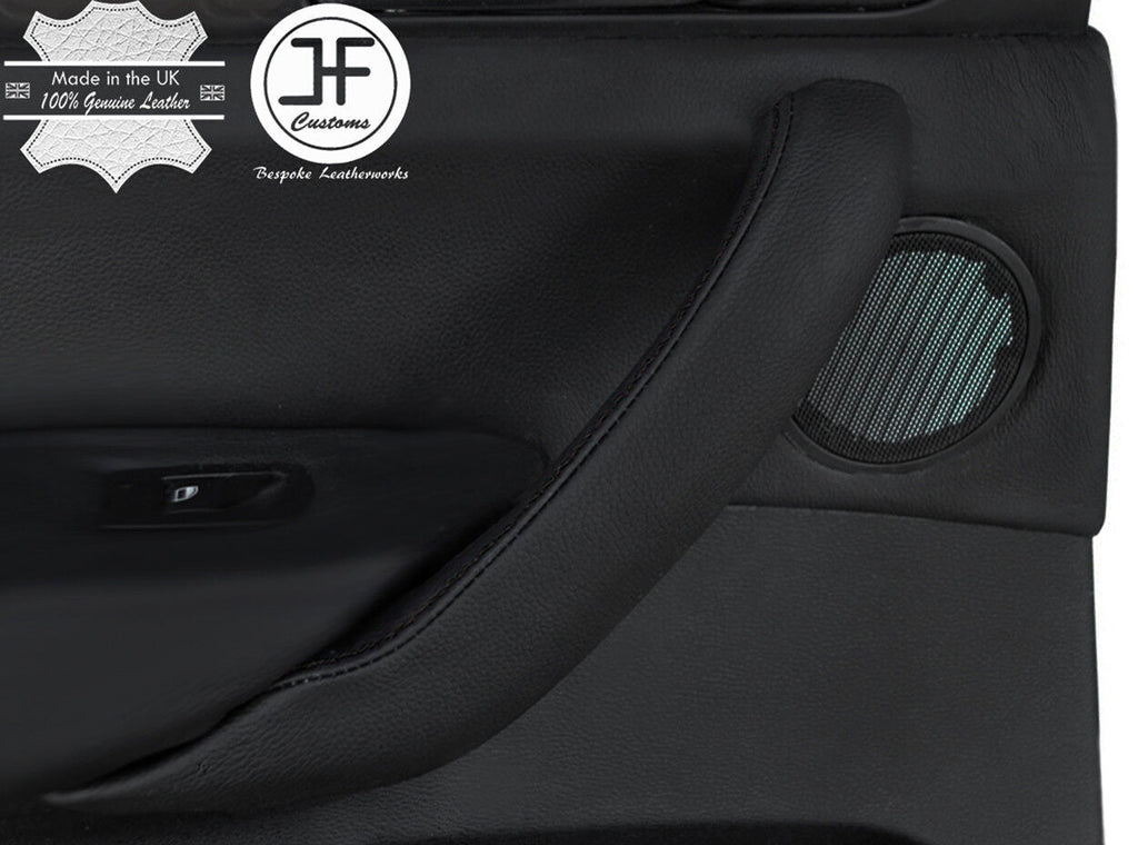BLACK STITCH 1X PASSENGER DOOR HANDLE TRIM LEATHER COVER FITS BMW X3 F25 11-18