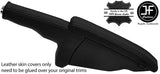 BLACK STITCHING HANDBRAKE TRIM TOP GRAIN LEATHER COVERS FITS AUDI R8 2007-2014