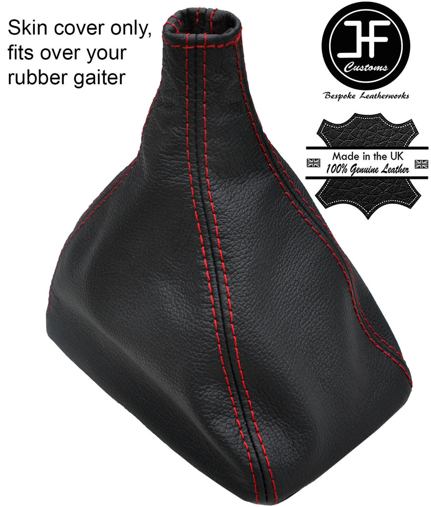 RED STITCHING REAL LEATHER MANUAL GEAR STICK GAITER FITS MICRA K11 1993-2002