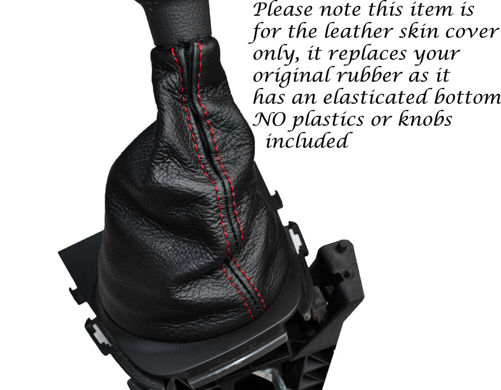 RED STITCH LEATHER GEAR GAITER FITS SUZUKI SPLASH 08-14 RUBBER REPLACEMENT