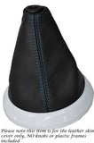 BLUE STITCH MANUAL LEATHER GEAR GAITER FITS HYUNDAI I20 2008-2014 CUSTOM NEW