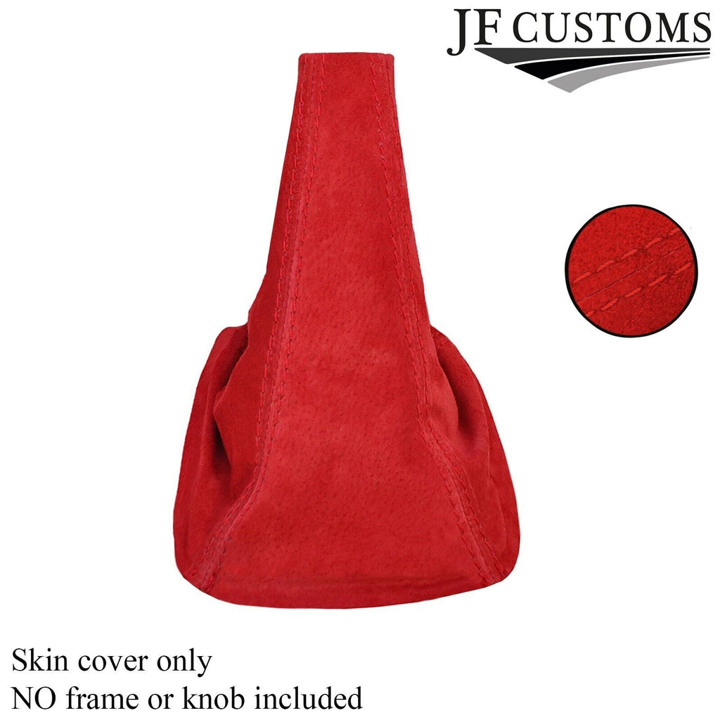RED REAL SUEDE MANUAL 5 SPEED GEAR GAITER FITS SUBARU IMPREZA WRX STI 01-04