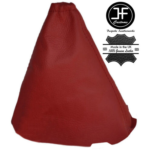 DARK RED LEATHER MANUAL GEAR GAITER FOR FORD FOCUS II MK2 2004-2008 CUSTOM NEW