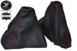 RED STITCH FITS BMW 5 Series E60 E61 2003-2007 GEAR HANDBRAKE GAITER LEATHER