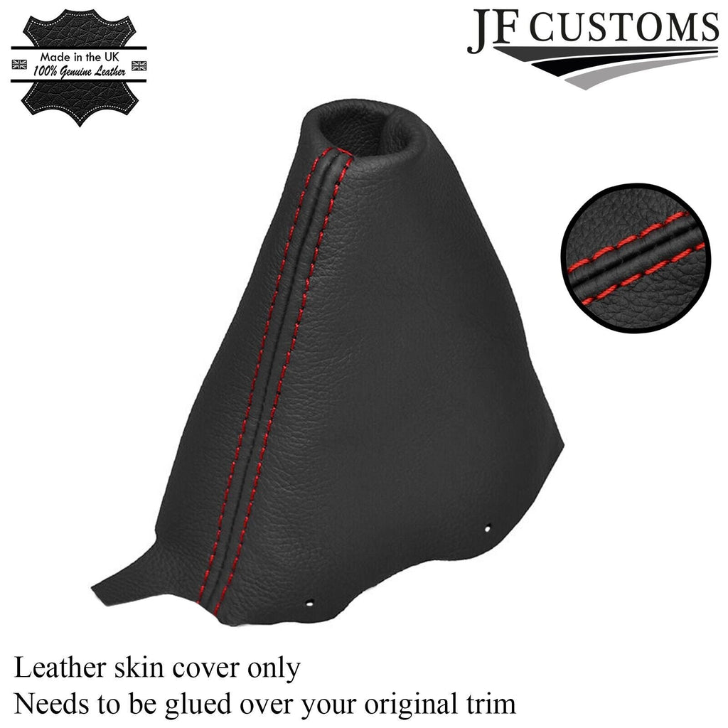 RED STITCH AUTO AUTOMATIC DARK GREY LEATHER GEAR FITS MINI R50 R53 01-06