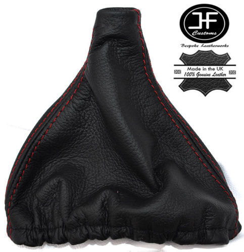 RED STITCH MANUAL LEATHER GEAR GAITER FITS PORSCHE 944 924 1982-1989 CUSTOM NEW