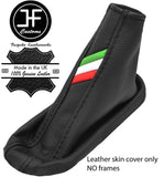 BLACK STITCH ITALIAN FLAG LEATHER HANDBRAKE GAITER FITS FIAT 124 SPIDER 16-18