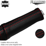 RED STITCH LEATHER AUTOMATIC SMG CENTRE KIT COVERS FOR BMW E46 COUPE 98-04