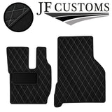BLACK DIAMOND STITCH VINYL 4XTAILORED FLOOR CARPET FOR VOLVO FH13 12-20  JF1