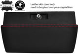 RED STITCHING GLOVE BOX REAL LEATHER COVER FITS VW BEETLE CLASSIC 1303