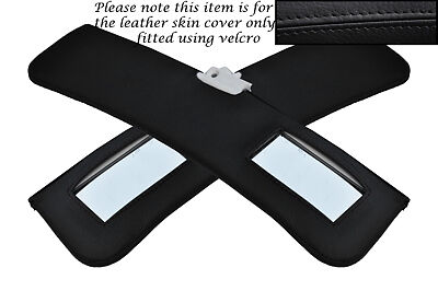 BLACK STITCHING FITS ALFA ROMEO GTV COUPE 916 95-05 2X SUN VISORS LEATHER COVER