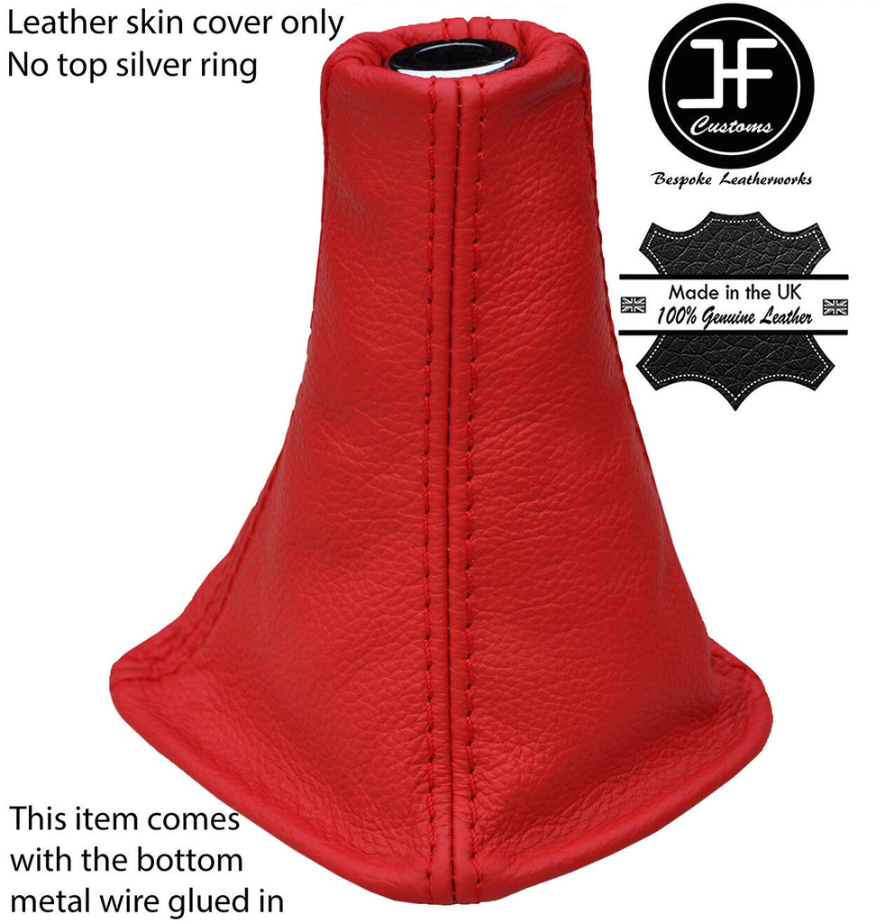 RED TOP GRAIN REAL LEATHER GEAR GAITER FOR TOYOTA MR2 MK3 SPYDER 2000-2007