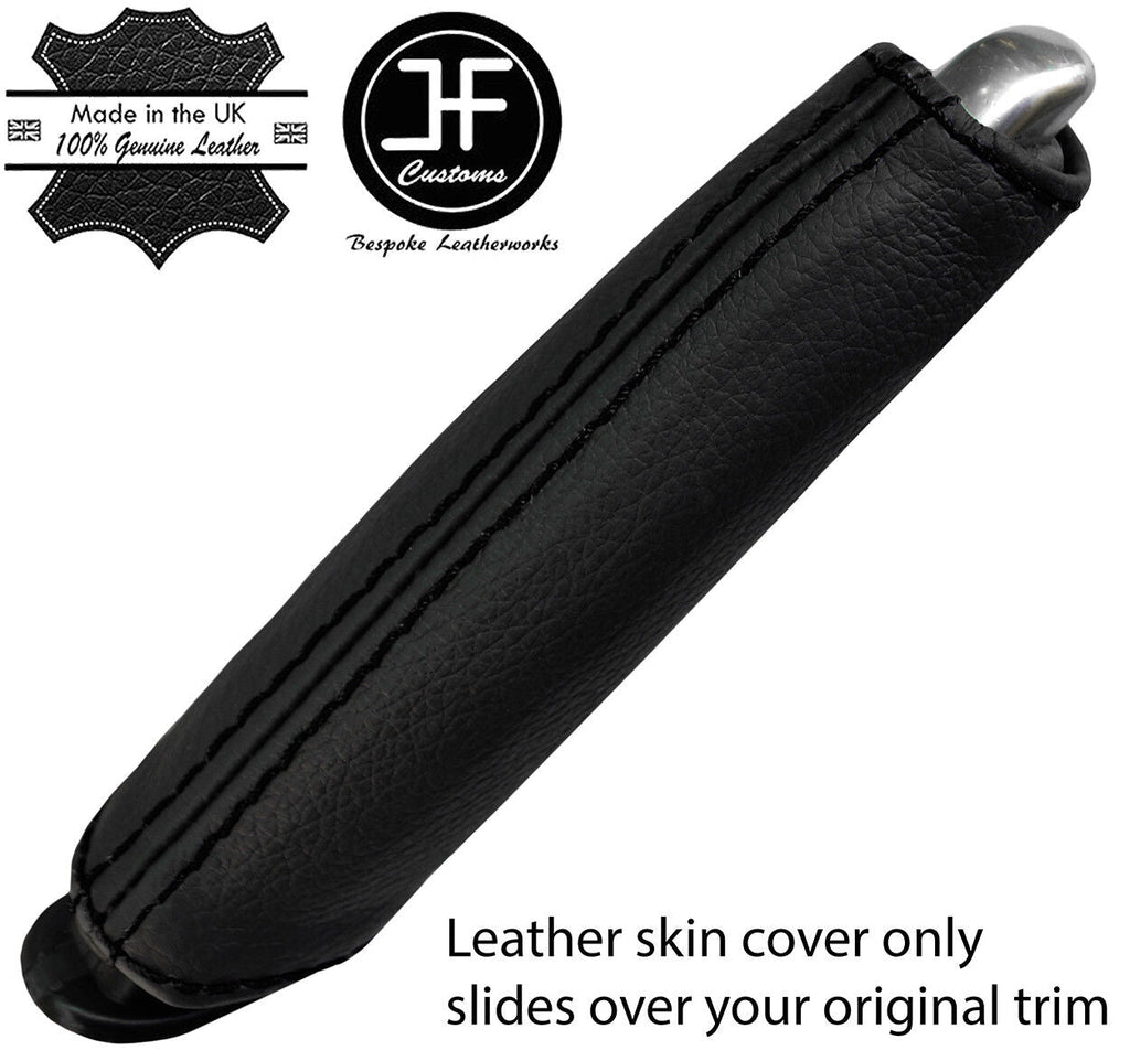 BLACK STITCH HANDBRAKE HANDLE REAL LEATHER COVER FITS PEUGEOT 508 2011-2017