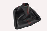 red stitching FITS CITROEN NEMO 2008+ LEATHER GEAR GAITER CUSTOM NEW MADE IN UK