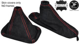 RED STITCH REAL SUEDE GEAR & HANDBRAKE GAITER FOR ALFA ROMEO GIULIETTA 10-17