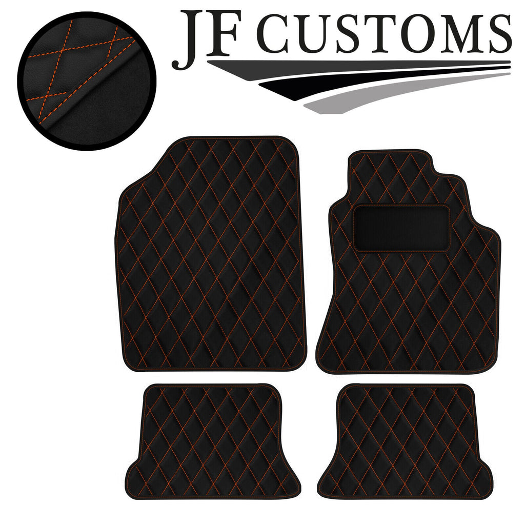 ORANGE RED DIAMOND STITCH VINYL 4XTAILORED FLOOR CARPET FOR VW CORRADO 98-05 JF1