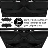 BLACK STICH 4X DOOR CARD TRIM &HANDLE ARMREST COVERS FOR AUDI A3 13-19 5DR DSG2