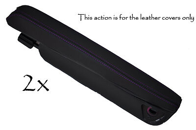 FITS LANDROVER RANGE ROVER SPORT 2X ARMREST purple stitch LEATHER COVERS