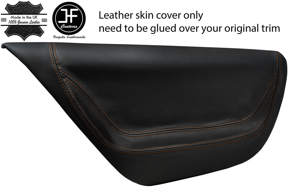 BROWN STITCH 2X REAR DOOR CARD TRIM LEATHER COVERS FOR SEAT AROSA 97-04 STYLE 2