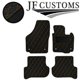 YELLOW STITCH DIAMOND VINYL 4X TAILORED FLOOR CARPET FOR SKODA YETI 09-17 JF1