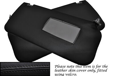 BLACK STITCH FITS NISSAN NAVARA D22 2001-2004 2X SUN VISOR LEATHER COVERS ONLY