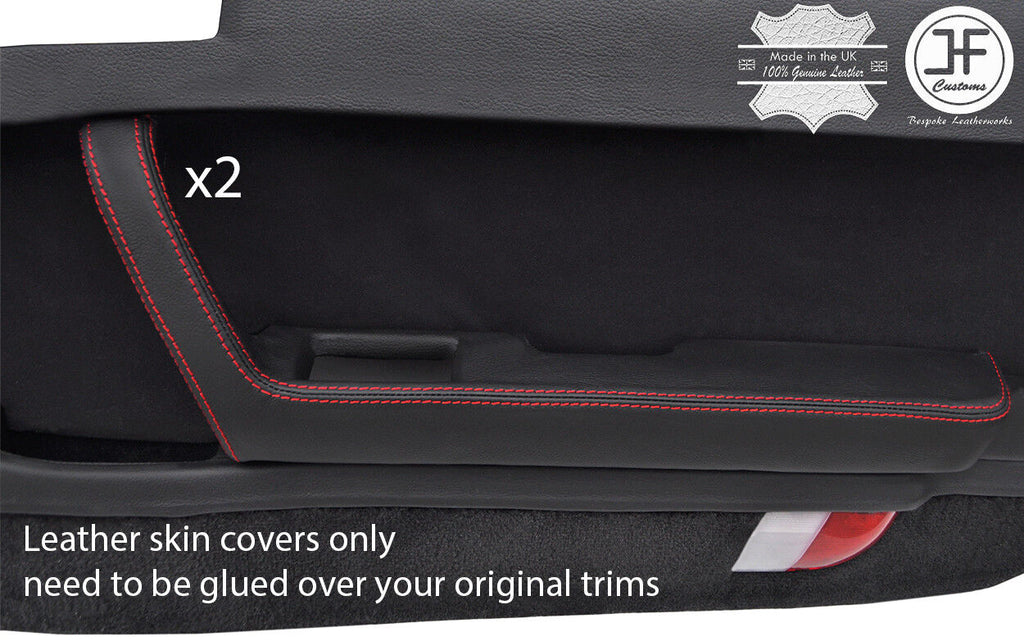 RED STITCH 2X FRONT DOOR HANDLE ARMREST COVERS FITS MAZDA RX7 FC 1986-1992
