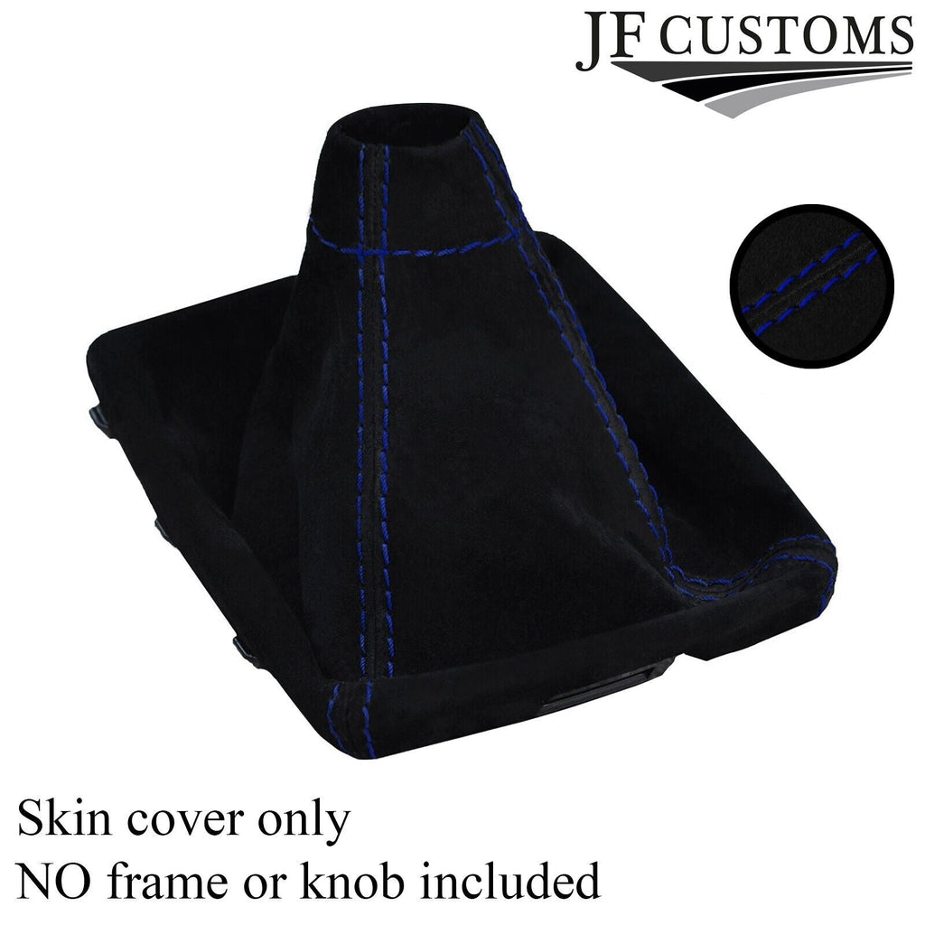 BLUE STITCH REAL SUEDE MANUAL GEAR GAITER FOR SUBARU IMPREZA WRX STI 2008-2014