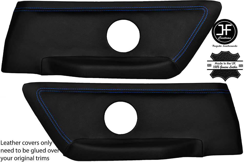 BLUE STITCHING 2X REAR DOOR CARD COVERS FITS BMW E36 CONVERTIBLE 93-98 STYLE 2