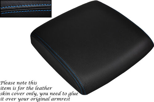 BLUE STITCHING FITS NISSAN PATROL Y61 98-13 LEATHER ARMREST SKIN COVER ONLY