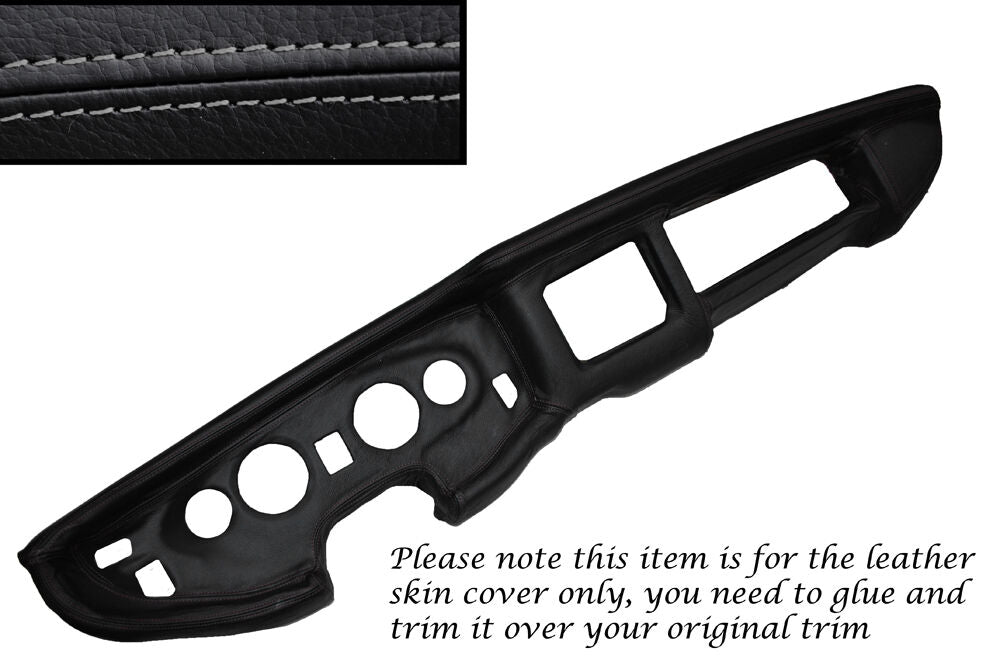 GREY STITCHING DASH DASHBOARD LEATHER SKIN COVER FITS MG MGB STYLE 2 CUSTOM NEW