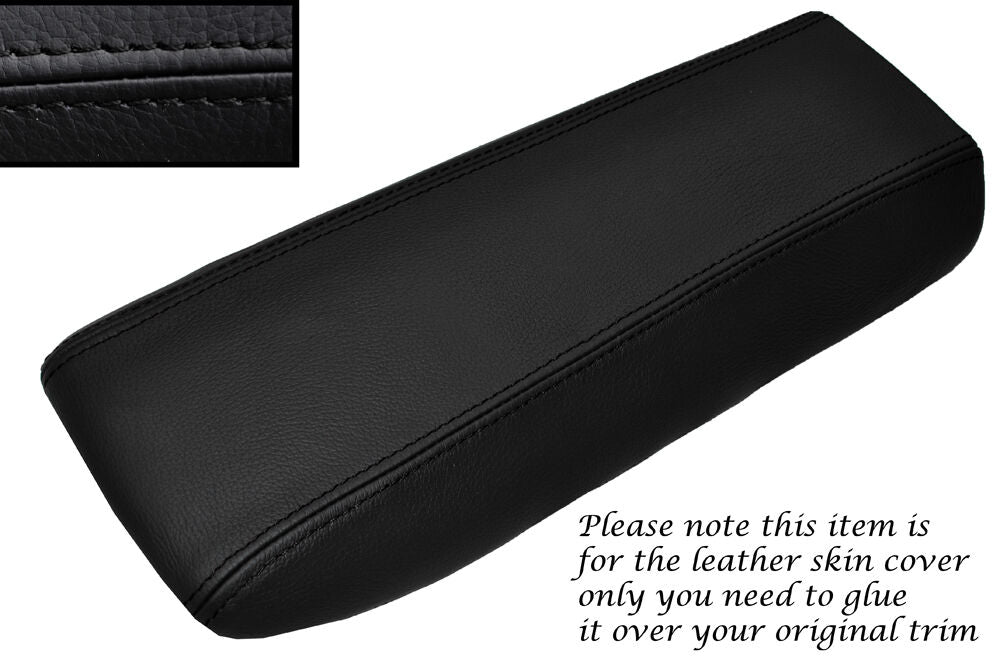 BLACK STITCH LEATHER ARMREST COVER FITS PORSCHE 991 CARRERA BOXSTER 981 12-15