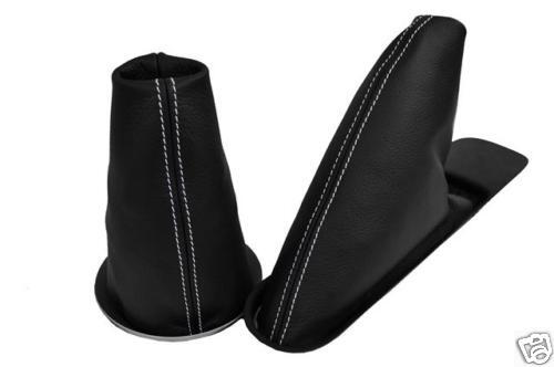 FITS BMW MINI COOPER R55 R56 R57 2XGAITERS  WHITE STITCH 2007-2012 CUSTOM NEW