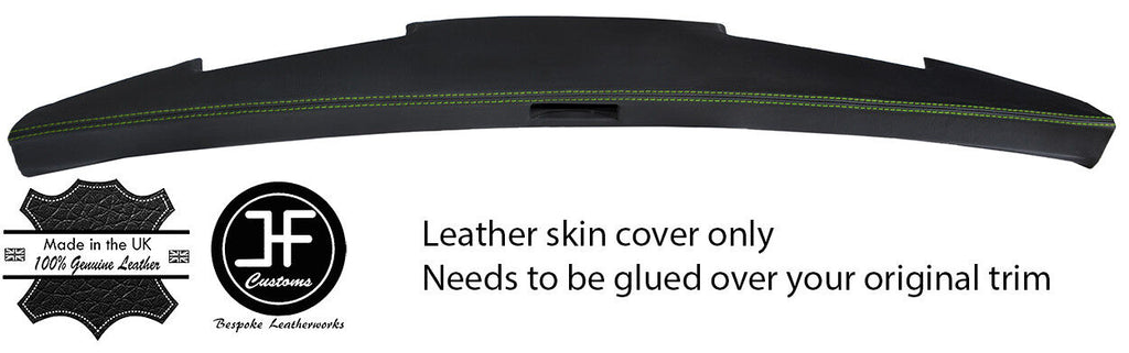 GREEN STITCH TOP DASH REAL LEATHER COVER FOR MINI CLASSIC ROVER COOPER STYLE 2