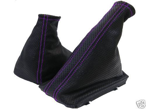 FITS VAUXHALL CORSA C PERFORATED LEATHER GAITERS PURPLE ST CUSTOM NEW MADE IN UK