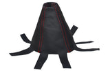 RED DOUBLE STITCHING FITS HONDA JAZZ / FIT 2009-2014 REAL LEATHER GEAR GAITER