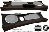 RED STITCHING CENTRE CONSOLE LEATHER COVER FITS MAZDA MX5 MK3 3.5 2009-2015