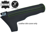 GREEN STITCH TOP GRAIN REAL LEATHER HANDBRAKE GAITER FITS AUDI TT MK2 2006-2014