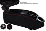 RED STITCH CENTRE CONSOLE TRIM REAL SUEDE COVER FOR BMW I3 2013-2019 CUSTOM NEW