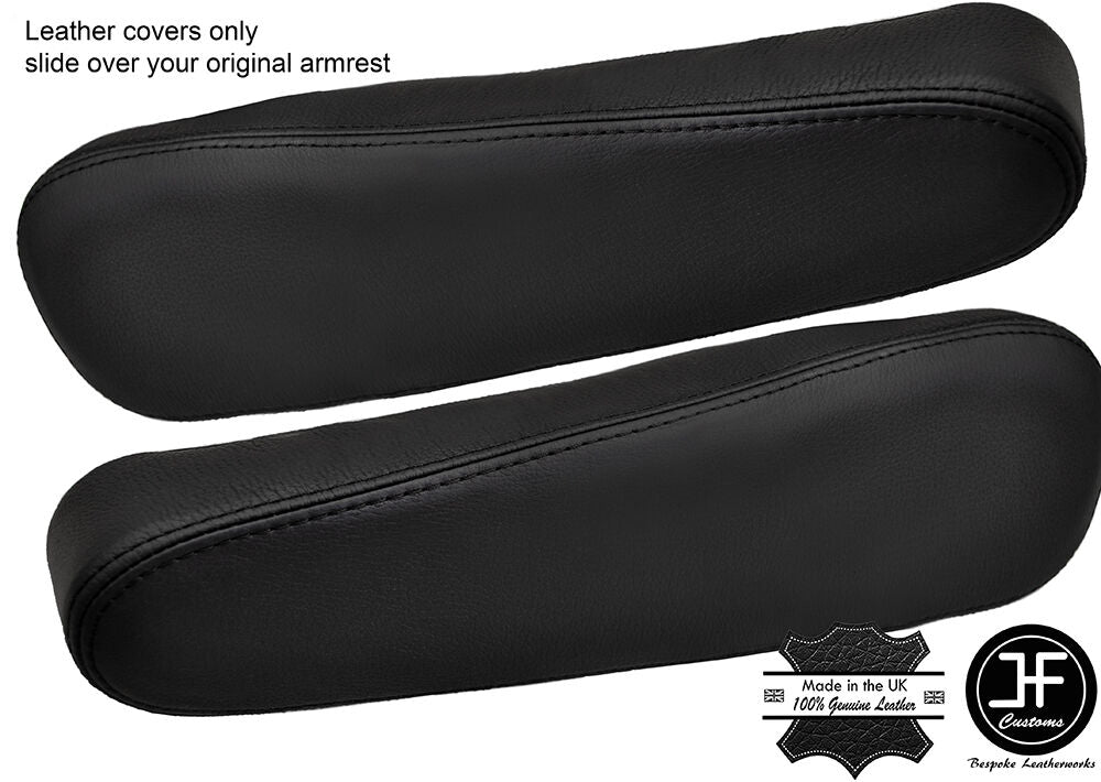BLACK STITCH 2X SEAT ARMREST LEATHER COVERS FITS HONDA CRV CR-V 2007-2011